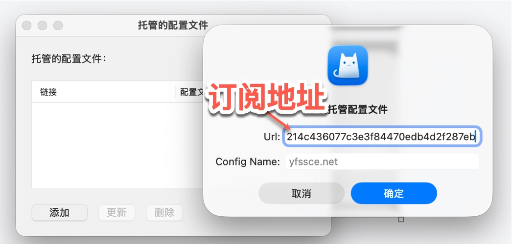 ClashX 导入订阅
